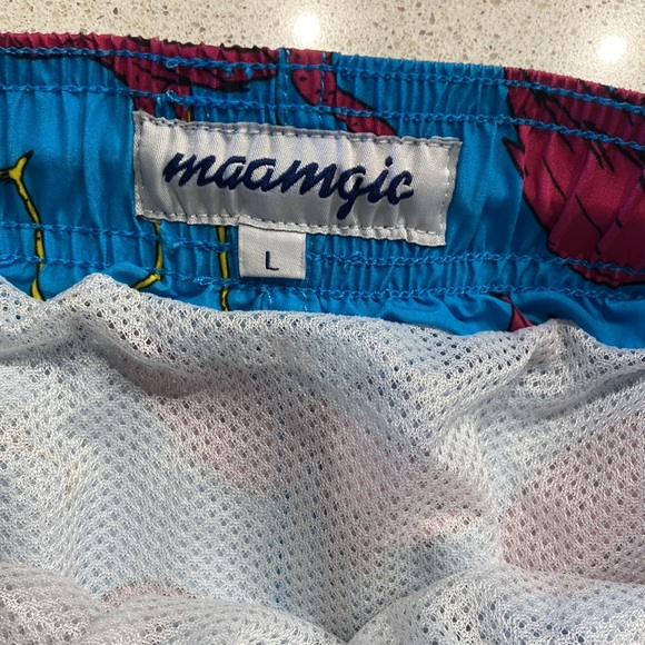 New Maamgic Flamingo Swimtrunks with 3 pockets size L - Picture 3 of 11